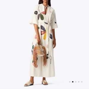 Tory Burch Embroidered MIDI Caftan